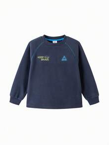 Balabala Baby Sweatshirt Soft Loose Pullover Casual Top For Infant Boys Girls Winter Daily Outfit - Dark Blue - View 4