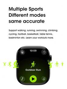 Microwear Đồng hồ thông minh cho nam và nữ, màn hình cảm ứng HD 2.08 inch, theo dõi sức khỏe, đo nhịp tim/giám sát giấc ngủ, mặt đồng hồ tùy chỉnh, nhiều chế độ thể thao, tương thích với iPhone/Samsung/Android - Hồng 1 - Xem 6