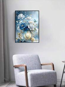 1pc DIY Diamond Painting Sticker Embroidery Flower Vase Home Decor Full Drill 30*40cm/40x50cm - Sets - View 3