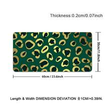 Large Gaming Mouse Pad, Computer Mouse Mat, Funny Desk Pad Protector Decoration, Big Cute Desk Pad, Non-Slip Base Luxury Green Gold Leopard - View 14