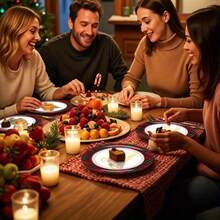 Christmas Disposable Tableware Set,Perfect Decorations For Christmas Party, Picnic, Camping, Gathering And Events - B - View 6