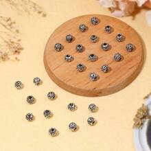 10/20pcs Mixed Vintage Silver Hollow Filigree Alloy Spacer Beads, Suitable For DIY Necklace Bracelet Jewelry Making Accessories - Antique Silver - View 7