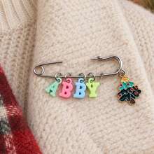 Custom Name Pendant Brooch, Personalized Letter Brooch, Custom Sock Charm Pendant, Customizable Brooch, Sweater Clip, Birthday Gift, Unique Gift, Diaper Packaging Decoration - Style a - View 11