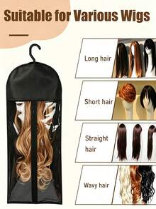 3Pcs 23.6-31.5im Dust-Proof Hanging Wig Storage Bag, Portable Organizer With Hook, Dust-Proof & Moisture-Resistant Organizer, For Home Travel & Holidays - M-3 Pieces - View 10