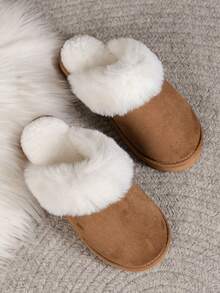 Autumn/Winter Women's Fashion Home Indoor Comfortable Warm Slippers - Brown - View 5