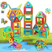 100pcs Magnetic Building Blocks, STEM Magnetic Sensory Toys, Suitable For Boys And Girls, Children's Magnetic Construction Toys For Brain Development, Preschool And Kindergarten - Multicolor - View 11