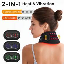 Hailicare Heated Neck Wrap With Vibration, Rechargeable Neck Heating Pad, 3 Heat Levels & 3 Vibration Modes, Infrared Therapy Neck Warmer For Neck And Shoulder - View 4