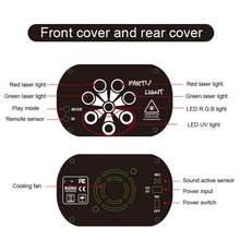 DJ Light, Disco Party Light, Usb 8-Hole Multi-Pattern UV Effect, Remote Voice-Controlled Stroboscopic Light, Starry Sky Projection Light, KTV Bar, Family Party, Halloween, Christmas, Karaoke Club, Camping Decoration, Light Show, Atmosphere Light - USB Plug-in Version - View 9