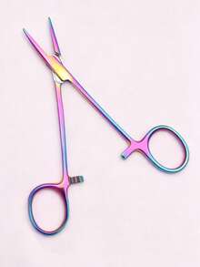 1pc Pet Hemostat, Stainless Steel Straight Head Ear Hair Tweezers, Grooming Tool For Dog And Cat Ear Cleaning - View 7