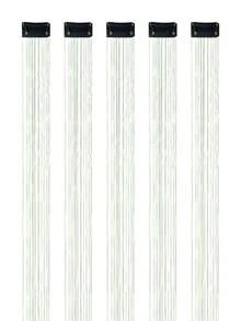 彩虹色 24 英吋 紫色/藍色/綠色/酒紅/粉色/棕色/金色/黑色/銀色/紅色 片裝夾式接髮 6件/包 彩色派對亮點 24 英吋 多色直髮合成纖維髮片 紫色 粉色 - 綠色 - 查看 11