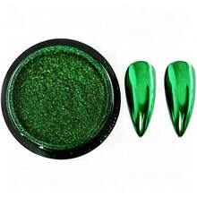鈦金鏡面美甲粉套組 金色美甲粉套組 專用美甲鏡面綠粉凝膠美甲套組 迷人幻想美甲裝飾美甲 遮蓋美甲沙龍 DIY 與專業使用場景 - 彩色 - 查看 5