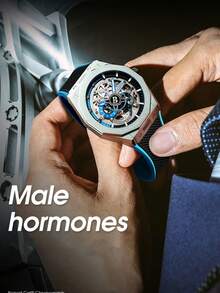 1pc Men's Mechanical Watch Luxury Sport Style Hollow Metal Dial Daily Commute Party Boyfriend Birthday Holiday Gift 7601 - BG7601 - View 3