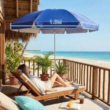 Sombrilla De Playa Jardín De 1.6 m Diámetro Azul Fund Azul - Azul - Ver 6