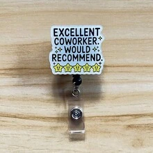 Retractable D Card Holder Reel With Cute Cartoon Design, Nurse Hospital Badge Holder Office Lanyard 1pc - X1085 - View 2