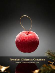 Christmas Decor Apple Ornament, Faux Fruit Hanging Ornament, Christmas Tree Hanging Decor, Tabletop & Window Home Decoration, Holiday Party & Gift Box Decor - Multi-color - View 1