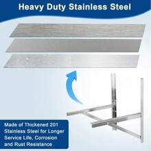 Wall Mount Bracket For 1-2 Ton Mini Split Air Conditioner, Stainless Steel, 180 Kg Capacity, Condenser Base With Installation Kit - Silver - View 9