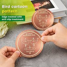 10pcs Bird Bath Copper Discs, 0.6mm Reinforced Pure Copper Cleaning Discs, Physical Water Purification, Suitable For All Seasons, Universal Fit For Outdoor Bird Baths, Bowls, Solar Bird Baths, Aquariums - Style A - View 5