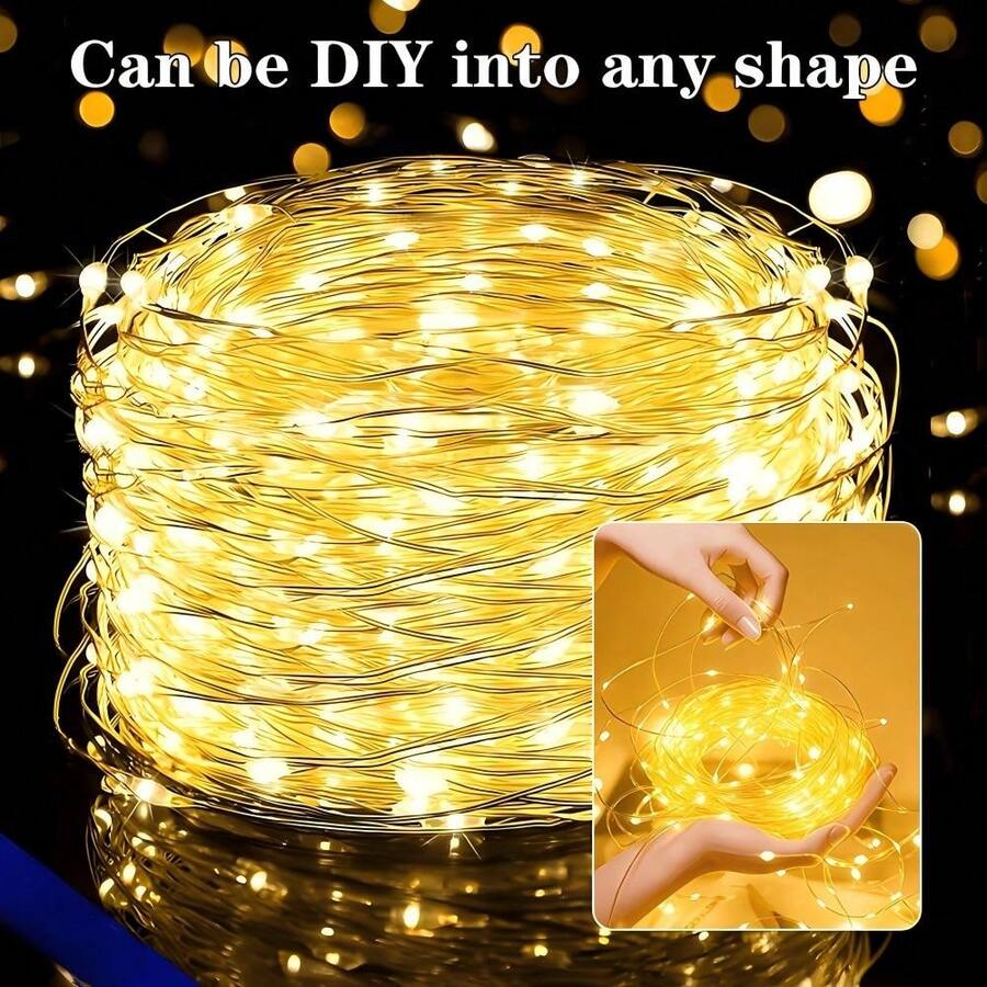 Solar Powered Flexible LED Garland, Daytime Solar Charging, Weather Resistant, Soft Warm Glow For Fence, Door Frame, Lawn, Camping Tent & Holiday Decor