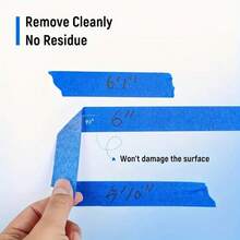 1 Roll/3 Rolls Professional Blue Masking Tape, 2cm Width, 50m Length, Designed For Multiple Surfaces, Easy To Tear And No Residue - A-Blue - View 7