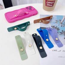 1/3/6/9/12/15/18/21pcs Phone Stand, Back Adhesive, No Drilling Required. Slouchy Desktop Version For Watching TV. Ring Buckle Suitable For Binge-Watching. Push-Pull Telescopic Silicone Shock-Proof Protection. - Finger Ring Buckle - View 9