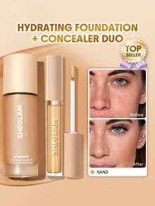 SHEGLAM [2Pcs] Skinfinite Hydrating Foundation & Like Magic Hydrating Concealer Bundle Set - Sand - View 1