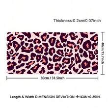 Pink Dark Purple Leopard Print PU Leather Desk Mat, Waterproof Non-Slip Large Extended Mouse Pad, Aesthetic Table Keyboard Protector For Gaming Office Home Desktop Decor - View 12
