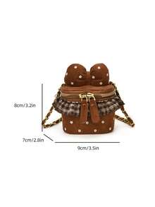 1PC New Autumn/Winter Mini Square Bag, Casual Minimalist Elegant, Non-Adjustable Shoulder Strap, Suitable For Daily Outings And Travel, Can Easily Hold Daily Essentials, Versatile Item, Suitable For Various Styles And Occasions - Multicolor - View 10