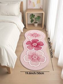 DAJIANG 1件粉色花卉圖案地毯，廚房長條地毯區域地毯，適用於浴室、廚房、戶外、室內、走廊、臥室、客廳、床邊墊，可機洗易清潔玄關墊，防滑底背臥室裝飾地毯 - 彩色 - 查看 14