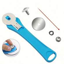 Sharp Rotary Fabric Cutter - Rotating Craft Knife With Retractable 28mm Blade, Ergonomic Handle And Hanging Hole, Suitable For Paper, Plastic, Fabric, Synthetic Leather - Multiple Styles - View 9