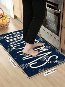 1/2pcs Christmas Floor Mat, Vintage Diatomaceous Earth Mat, Christmas Tree Design, Super Absorbent, Non-Slip, Perfect For Bathroom, Kitchen And Dining Room, Quick Drying, Ideal Gift For Home Decor And Bathroom Mat - Multicolor - View 16