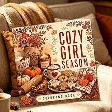 1pc, Autumn Theme Adult Coloring Book, 2026 Autumn Latest Style, Suitable For Adults To Relieve Stress, Pens Not Included - Single Piece - View 3
