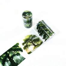 8cm*2m/Roll Forest PET Tape Floral Scenery Tape Decorative Tape For Sticker Scrapbooking Journal Loop200cm - PET Tape - View 8