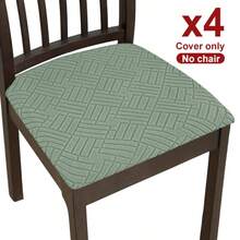 4pcs/Set Fleece Windmill Pattern Elastic Jacquard Chair Covers, Suitable For Home And Hotel Restaurant, Removable And Washable Chair Covers, Hand Washable Decorative Covers - Chair Cover - View 13