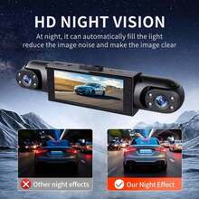 4-Channel 360° Panoramic Dash Cam With 64GB SD Card, Built-In Front, Rear And Interior Cameras, Supports Night Vision, 24-Hour Parking Monitoring And Loop Recording, Suitable For Most Car Models, Built-In 150mAh Rechargeable Battery - Multicolor - View 7