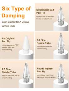 Compatible With Apple Pencil, Metal Tip Modification, Ultra-Fine Needle Point, Wear-Resistant, Smooth Touch, Compatible With IPad Handwriting And Drawing, Replacement Tips With Shock Absorption And Anti-Slip Features, Compatible With First Generation And Second Generation Pro Models. - Multicolor - View 3