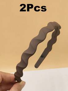 Solid Color Casual ABS Plastic (ABS Resin) Wavy Shape Headband Suitable For All Seasons - Multicolor - View 11