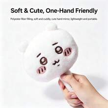 Miniso Cute Plush Cover Handheld Cosmetic Mirror,  / Usagi / Hachiware 3 Characters, Portable Makeup Hand Mirror For Daily Beauty(1pc) - Multicolor - View 5