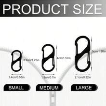 4/8Pcs Alloy Snap Lock Keychain, S-Shaped Alloy Carabiner, Suitable For Camping, Hiking And Other Activities - Multicolor - View 4