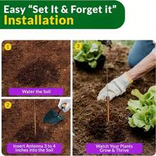 3pcs Garden Plant Stakes, Plant Support Rods, No Electricity Required, Suitable For Gardens, Potted Plants And Vegetable Gardens, Promoting Plant Growth, Good Helpers For The Garden - Rose Gold Straight Copper - View 9