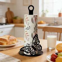 Butterfly Toilet Paper Holder, Suitable For Bathroom And Kitchen Decor, Suitable For Bathroom, Dining Table Rustic Style Home Decor. - Black Butterfly - View 12