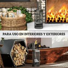 Outsunny Racks de Lenha - negro - Ver 8