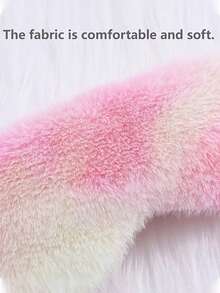 Tie-Dye Gradient Plush Sleep Mask, Soft Light-Blocking Eye Mask, Suitable For Napping, Travel, Home Sleep - A - View 4