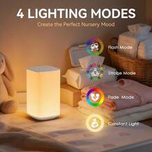 Lampu Meja Nakas Sentuh RGB yang Dapat Diredupkan dengan Remote & Timer, Lampu Malam RGB yang Dapat Diredupkan dengan 5 Tingkat Kecerahan, Lampu Meja Ambient Portabel untuk Dekorasi Dalam Ruangan, Berkemah, Bekerja di Meja, Pesta di Rumah - lampu malam - View 8