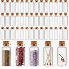 30pcs Mini DIY Glass Bottles With Cork Stoppers, Exquisite Sealed Mini Glass Jars With Lids, Suitable For Handmade Crafts, Decoration, Party Favors, DIY Crafting - Multicolor - View 3