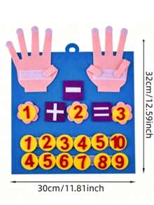1 buah/2 buah - Alat Bantu Mengajar Matematika Angka dengan Jari, Papan Pendidikan Awal Berhitung, Digunakan untuk Mengajar, Pengembangan Intelektual!, Perlengkapan Sekolah, Musim Kembali ke Sekolah - biru - View 5