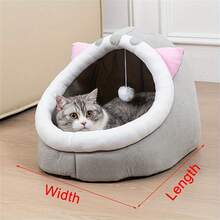 1pc Cute Cat Bed Soft Kitten Mat Comfortable Cat House Breathable Cat Sleeping Basket Suitable For Large, Medium And Small Cats For All Seasons - A - View 8