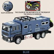 1 Pc Children's Alloy RV Simulation Camping Off-Road Vehicle Toy Travel Truck Boy Car Motorcycle Model - Multicolor - View 7
