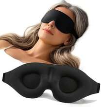 Unisex 3D Contoured Sleep Mask, Comfortable Light Blocking, Perfect Fit For Eye Contour. Suitable For Sleep, Travel, Napping, Meditation, Eyelash Extensions And More - Adjustable - View 7