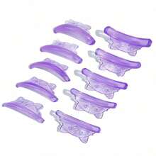 5 Pairs C-Curl Silicone Eyelash Curling Pads, Adhesive Eyelash Curler Rods, Eyelash Lift Shield, 3D Eyelash Curler Accessories, Makeup Tools - Multicolor - View 9