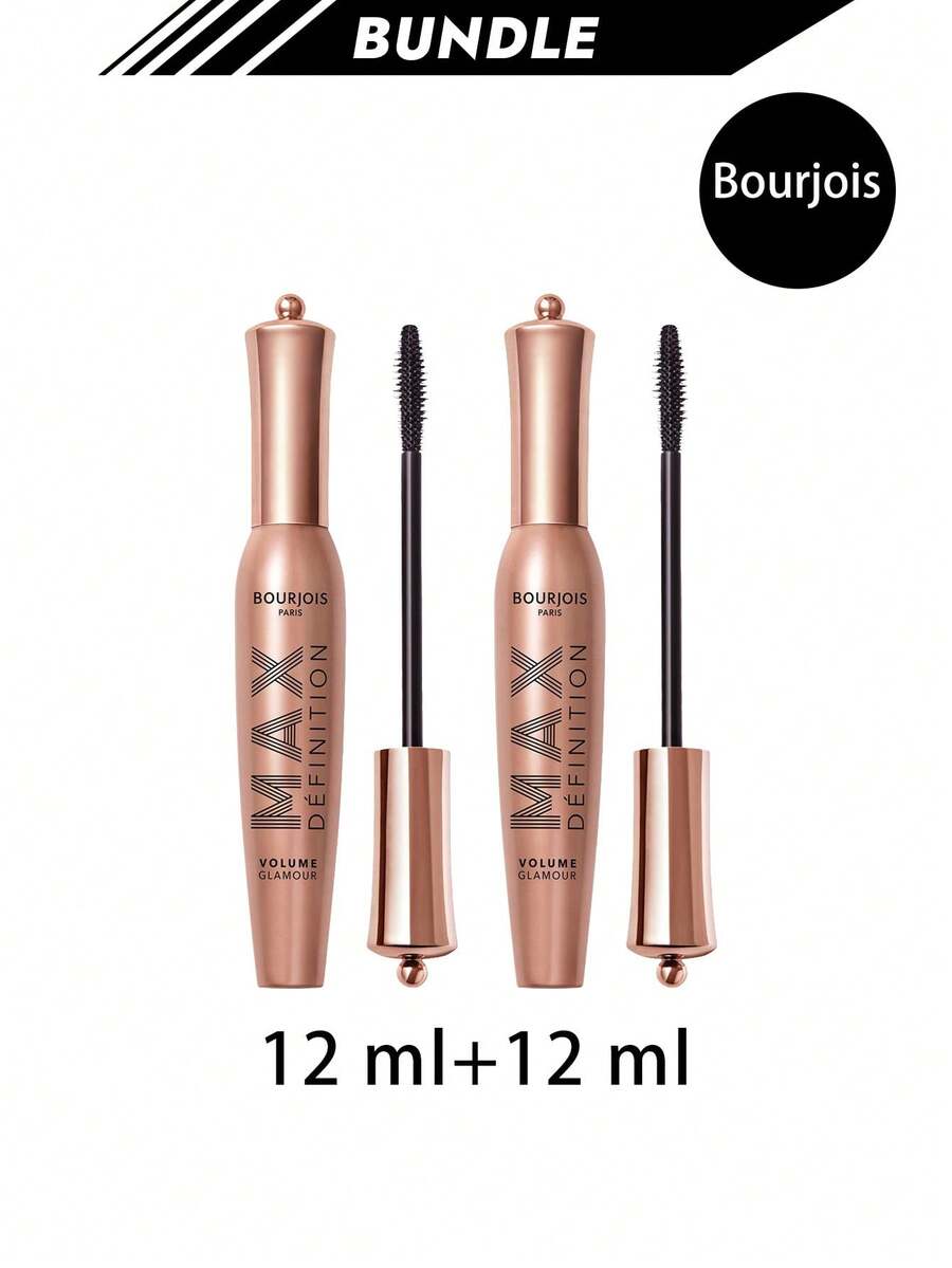 Bourjois [حزمة] ماسكارا فوليوم جلامور ماكس ديفينيشن 01 أسود 12 مل * 2 - 01 أسود - مشاهدة 1